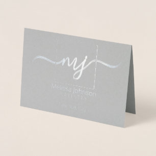 Elegante gepersonaliseerde notitie folie kaarten