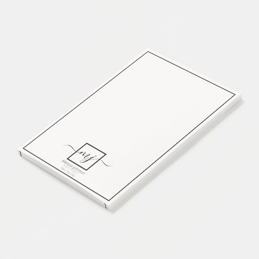 Elegante gepersonaliseerde notitie post-it® notes (Schuin)