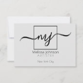 Elegante gepersonaliseerde notitiekaartje (Voorkant)