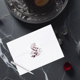 Elegante Gepersonaliseerde Orchideeën Bloemen Vierkante Sticker
