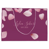 Elegante gepersonaliseerde papieren cadeautas met  (Achterkant)