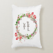 Elegante gepersonaliseerde pasgetrouwden paar naam accent kussen (Voorkant(Verticaal))