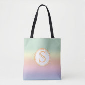 Elegante gepersonaliseerde pastel Waterverf regenb Tote Bag (Voorkant)