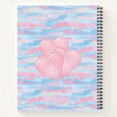 Elegante gepersonaliseerde pastelkunst penseelstre notitieboek (Achterkant)