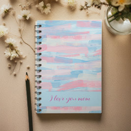 Elegante gepersonaliseerde pastelkunst penseelstre notitieboek