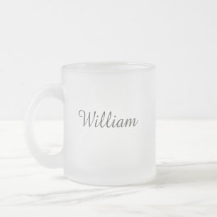 Elegante gepersonaliseerde Petal Press Co Frosted  Matglas Koffiemok