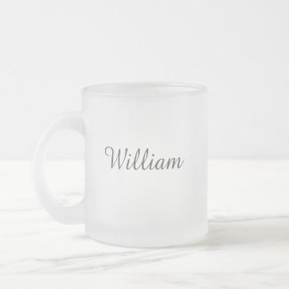 Elegante gepersonaliseerde Petal Press Co Frosted  Matglas Koffiemok
