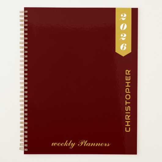 Elegante Gepersonaliseerde Professionele Script Ma Planner (Voorkant)