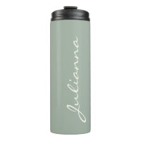 Elegante gepersonaliseerde scriptnaam Sage Green T