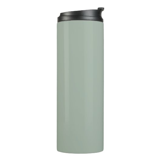 Elegante gepersonaliseerde scriptnaam Sage Green T Thermosbeker (Gedraaid links)