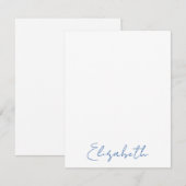 Elegante gepersonaliseerde scriptnaamkaarten notitiekaartje (Voorkant / Achterkant)