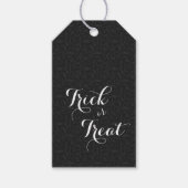 Elegante gepersonaliseerde 'Trick or Treat' Hallow Cadeaulabel (Voorkant)