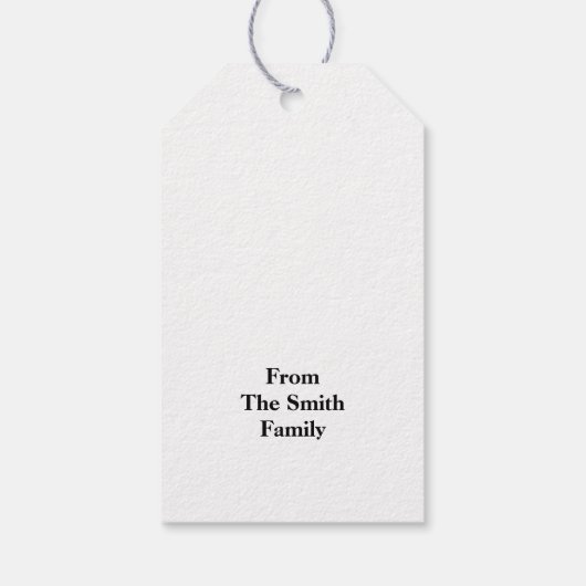 Elegante gepersonaliseerde 'Trick or Treat' Hallow Cadeaulabel (Achterkant)