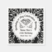 Elegante gepersonaliseerde, verjaardagspapier serv servet (Voorkant)