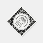 Elegante gepersonaliseerde, verjaardagspapier serv servet (Hoek)