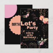 Elegante gepersonaliseerde verjaardagszegening Kaa Kaart (Voorkant / Achterkant)