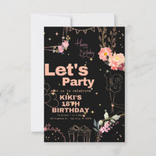 Elegante gepersonaliseerde verjaardagszegening Kaa Kaart