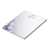 Elegante gepersonaliseerde vlindertuin notitieblok (Linkerzijde)