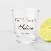 Elegante gepersonaliseerde vrijgezellenfeest shotg shot glas (Voorkant)