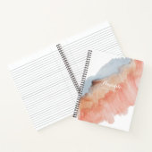 Elegante gepersonaliseerde vrouwelijke zachte wate notitieboek (Binnen)