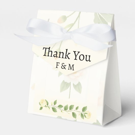 Elegante Gepersonaliseerde Wedding Favoriet Box Bedankdoosjes (Voorkant Zijde)