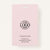 Elegante gepersonaliseerde werknemer Foto bedrijf  Badge (Achterkant)