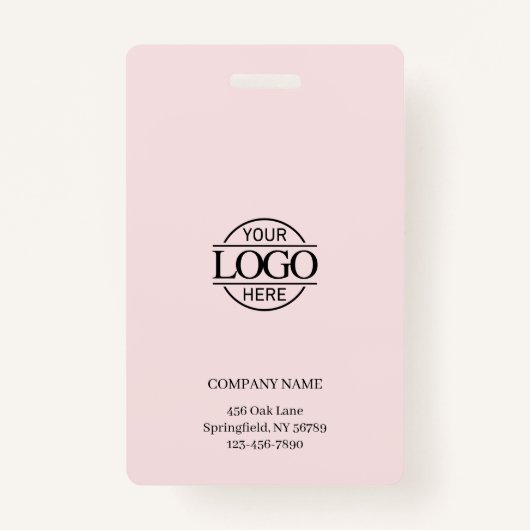 Elegante gepersonaliseerde werknemer Foto bedrijf  Badge (Achterkant)