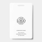 Elegante gepersonaliseerde werknemer Foto bedrijf  Badge (Back)