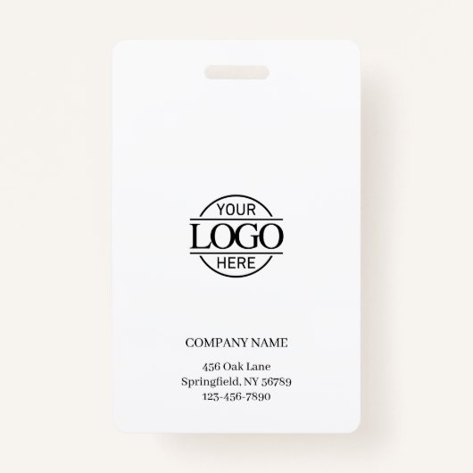 Elegante gepersonaliseerde werknemer Foto bedrijf  Badge (Achterkant)