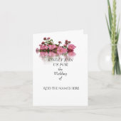 Elegante gepersonaliseerde witte bruiloft uitnodig (Voorkant)