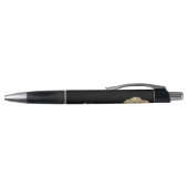Elegante gepersonaliseerde zwarte faux Gold Leaf Pen (Bovenkant)