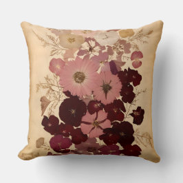 Elegante  geperste bloem ombre kussen