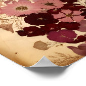 Elegante  geperste Bloem Ombre wandkunst Poster (Hoek)