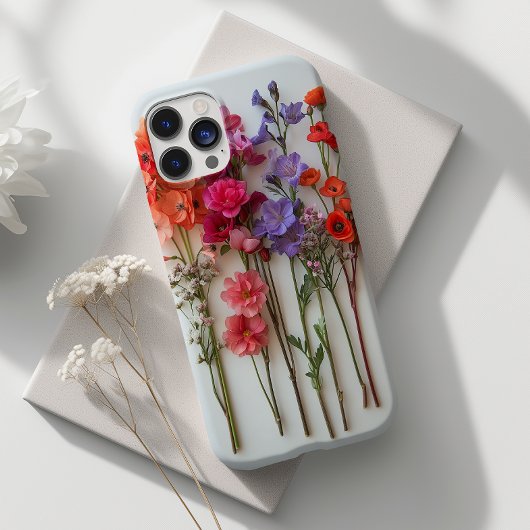 Elegante geperste bloembotanische Case-Mate iPhone case