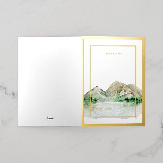 Elegante geperste Gold Leaf Lijst bruiloft Formeel Folie Wenskaart (Buiten Laag)