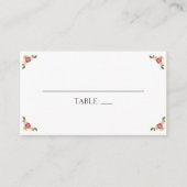 Elegante geperste wilde bloemen Boho Garden Weddin Plaatskaartje (Voorkant)