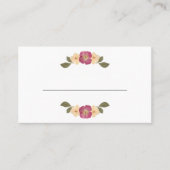 Elegante geperste wilde bloemen Boho Garden Weddin Plaatskaartje (Voorkant)