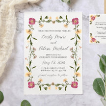 Elegante geperste Wildflower Garden Boho Wedding