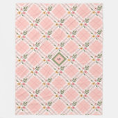 Elegante geplakte bloemblaadjes monogram fleece deken (Voorkant)
