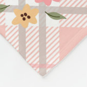 Elegante geplakte bloemblaadjes monogram fleece deken (Hoek)