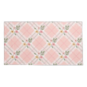 Elegante geplakte bloemblaadjes monogram kussensloop (Achterkant-Links)