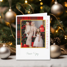 Elegante geplakte moderne foto gevouwen kerst