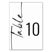 Elegante geroteerde kalligrafie zwart wit bruiloft kaart (Voorkant)