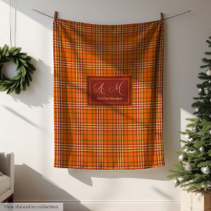 Elegante geruite deken Zachte herfstkleuren