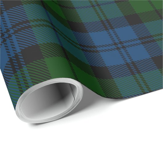 Elegante geruite rustieke Campbell Militaire Tarta Cadeaupapier (Rol Hoek)