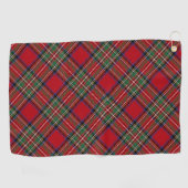 Elegante geruite rustieke clan Stewart Tartan Golfhanddoek (Horizontaal)