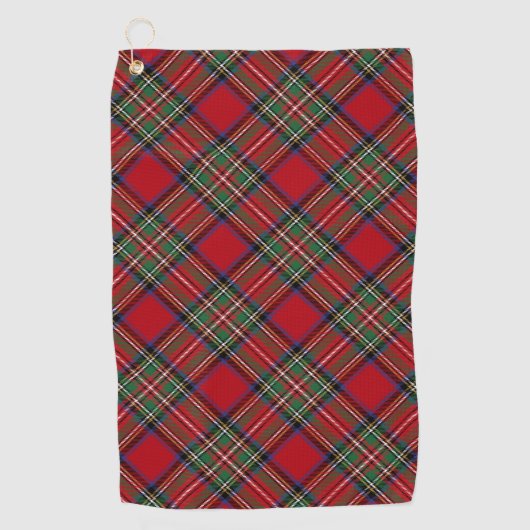 Elegante geruite rustieke clan Stewart Tartan Golfhanddoek (Voorkant)
