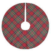 Elegante geruite rustieke clan Stewart Tartan kers Kerstboom Rok (Voorkant)
