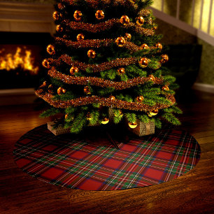 Elegante geruite rustieke clan Stewart Tartan kers Kerstboom Rok