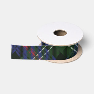 Elegante geruite rustieke clan Sutherland Tartan Satijnen Lint